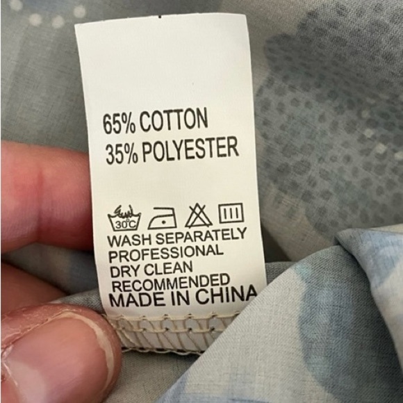 CBR Blue and Green Buttoned Long Sleeve Blouse - Picture 7 of 7